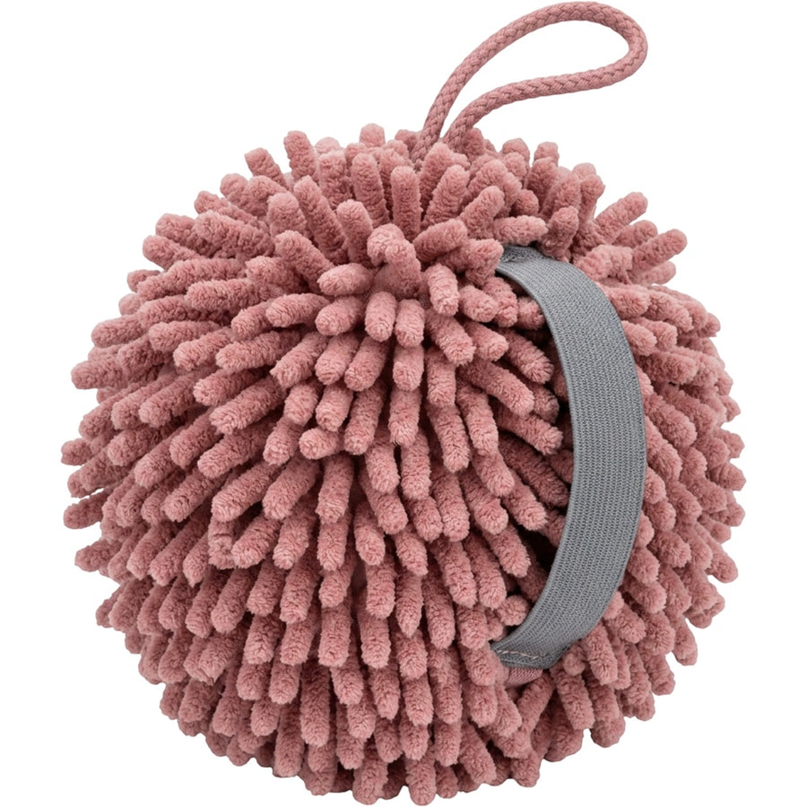 Glvw Chenille Microfiber Hand-Strap Bath Ball 14 cm Dusty Rose