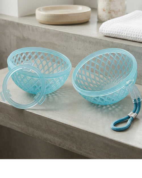 Glvw Separable TPE Lattice Bath Ball 11 cm Sea Glass - Lifestyle view