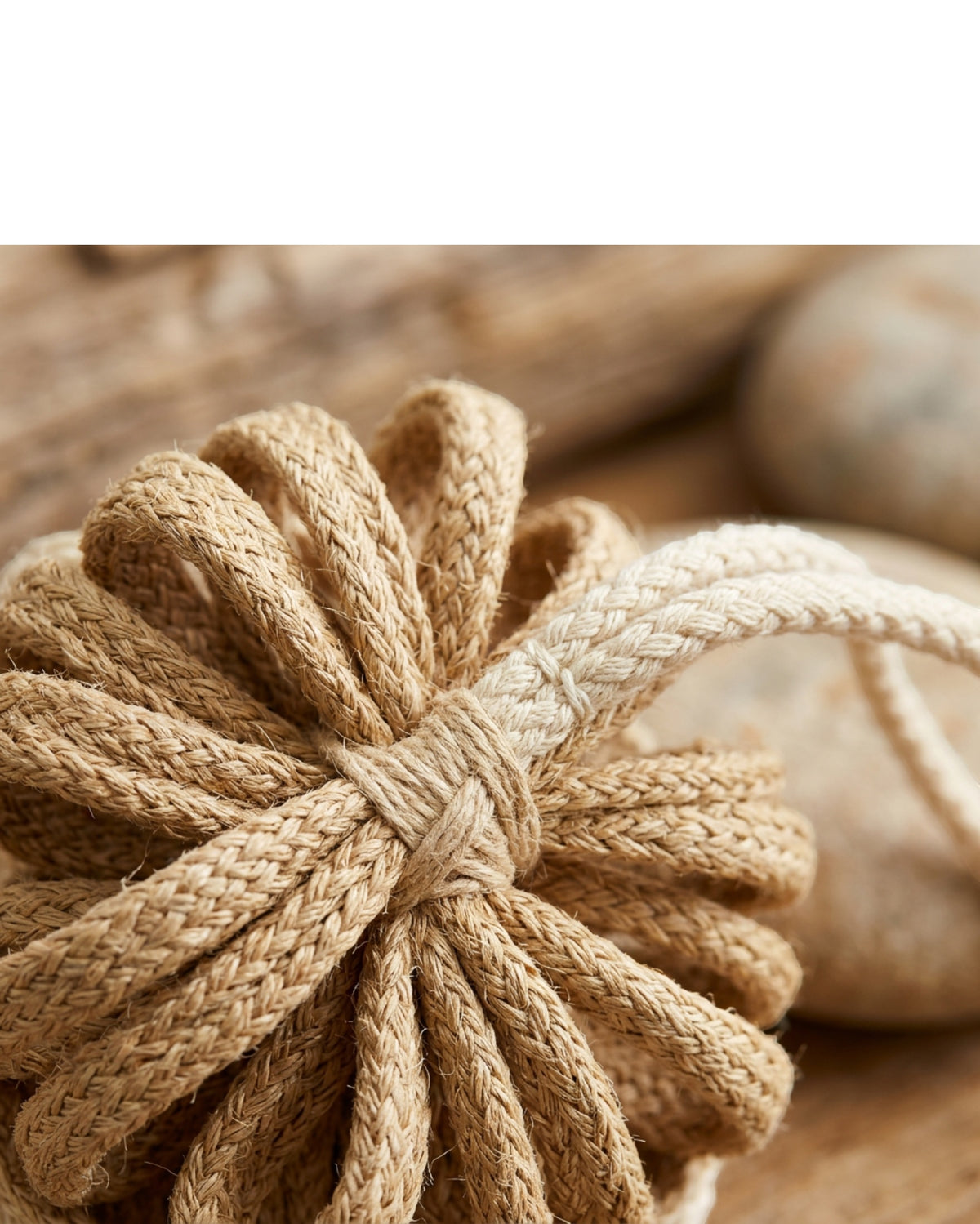 Glvw Sisal Cotton Knotted-Loop Bath Ball 13 cm Natural - Detail view